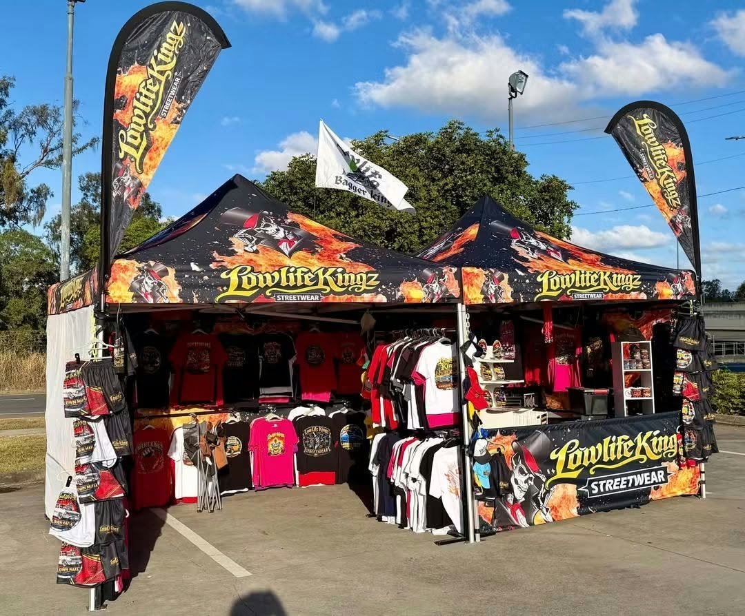 Marquees — custom printing by Vivid Kustom Designs, Ipswich